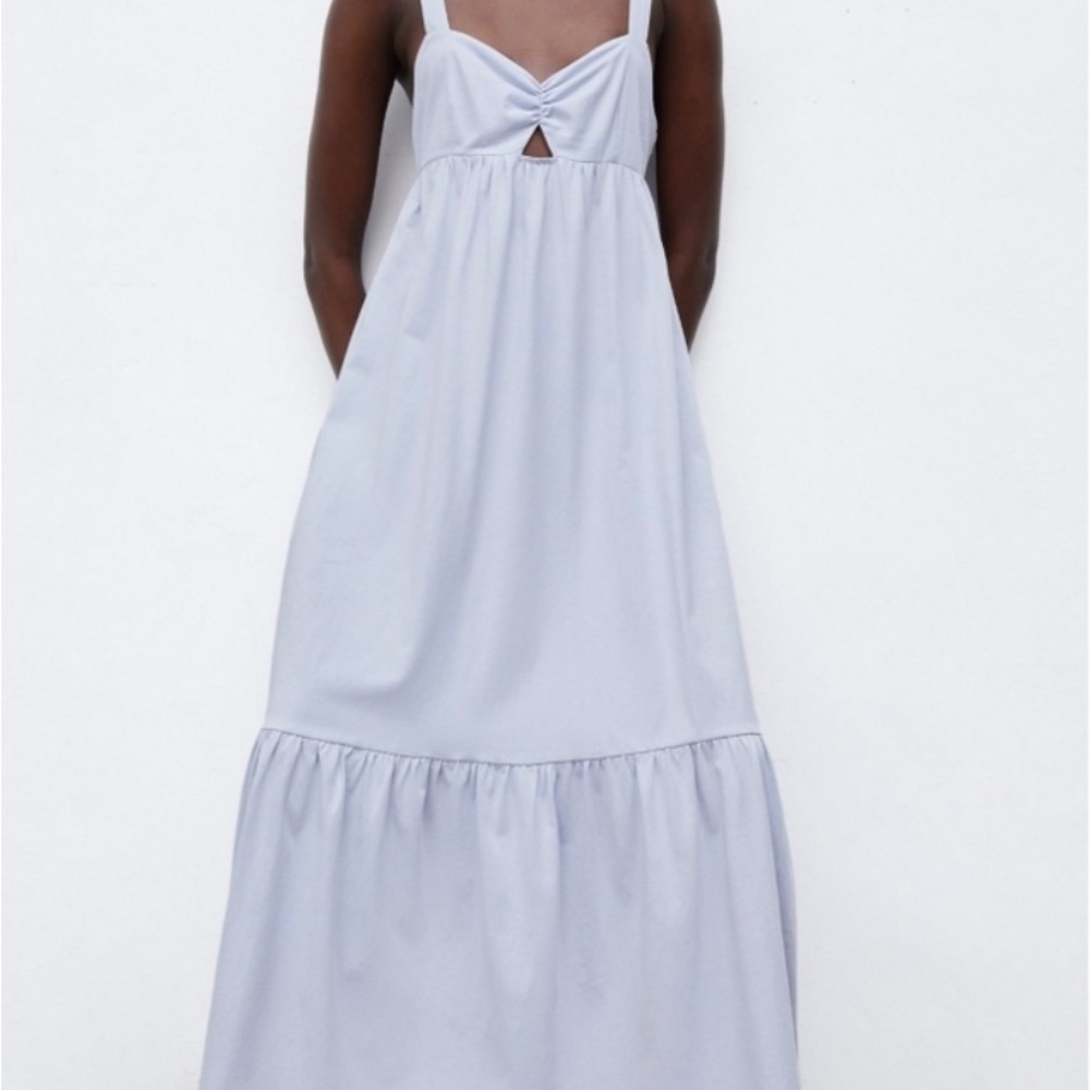 Zara Light Blue Maxi Dress - Picture 9 of 11